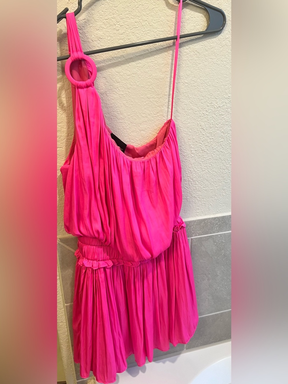 DO+BE Hot Pink One-Shoulder Mini Dress